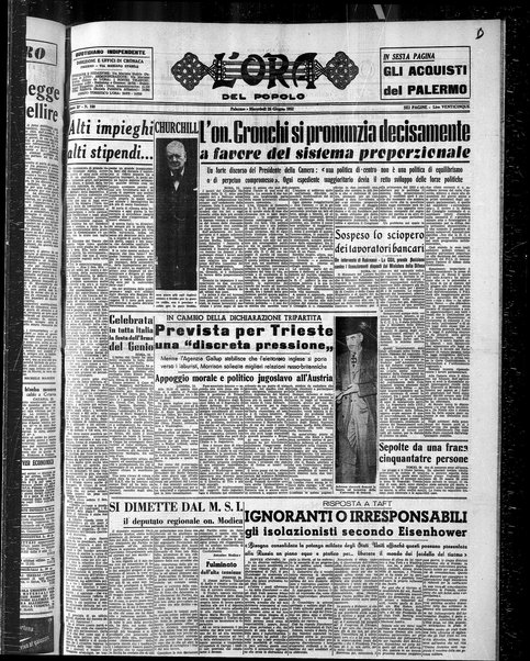 L'ora del popolo : quotidiano indipendente