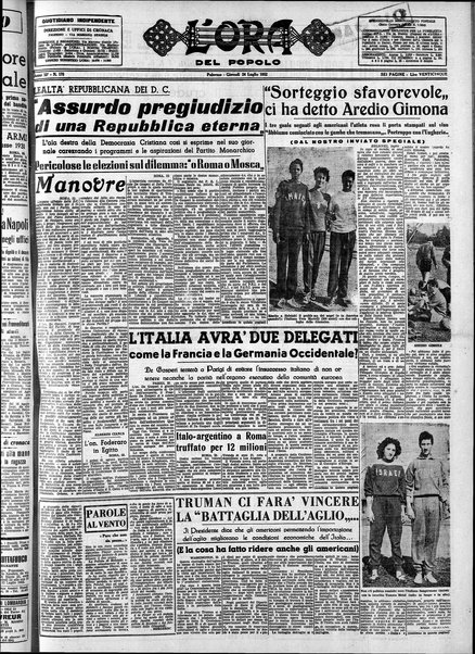 L'ora del popolo : quotidiano indipendente