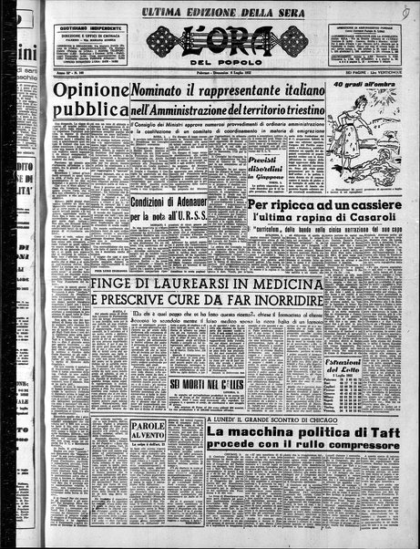 L'ora del popolo : quotidiano indipendente