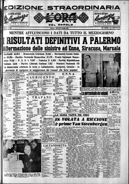 L'ora del popolo : quotidiano indipendente