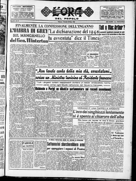 L'ora del popolo : quotidiano indipendente