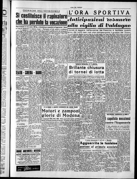 L'ora del popolo : quotidiano indipendente