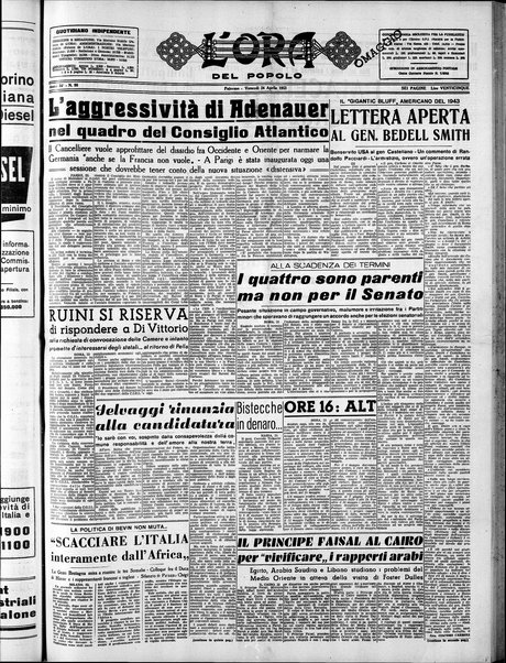 L'ora del popolo : quotidiano indipendente