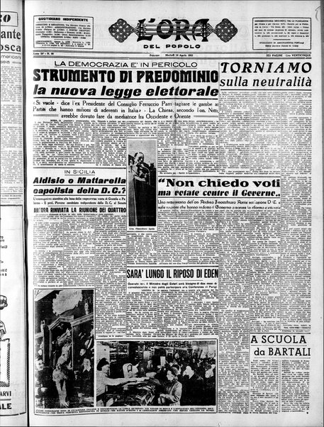 L'ora del popolo : quotidiano indipendente