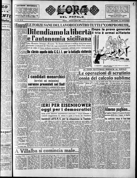 L'ora del popolo : quotidiano indipendente