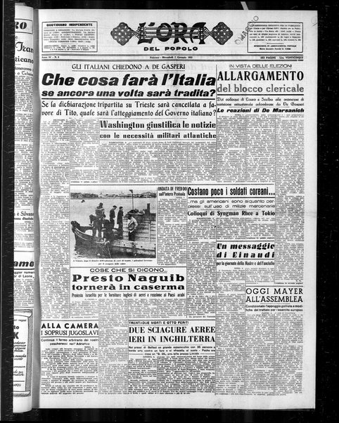 L'ora del popolo : quotidiano indipendente