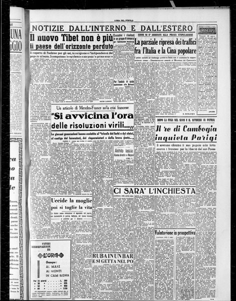 L'ora del popolo : quotidiano indipendente