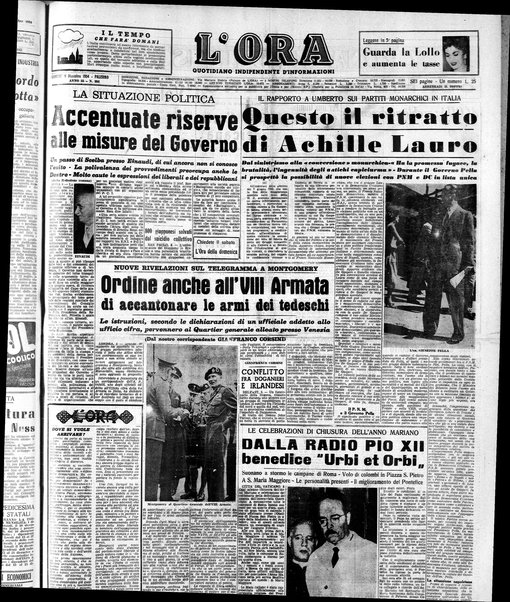 L'ora del popolo : quotidiano indipendente