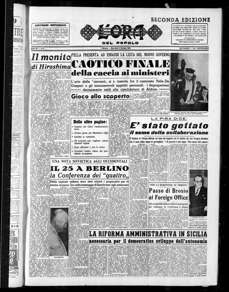 L'ora del popolo : quotidiano indipendente