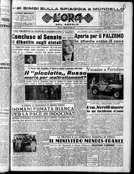 L'ora del popolo : quotidiano indipendente