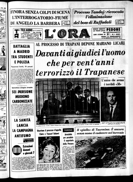 L'ora : quotidiano indipendente d'informazioni