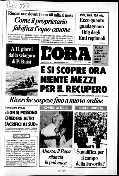 L'ora : quotidiano indipendente d'informazioni