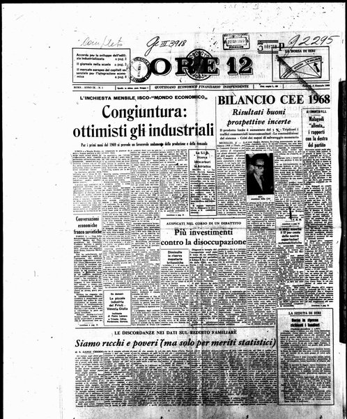 Ore 12 : quotidiano economico finanziario indipendente