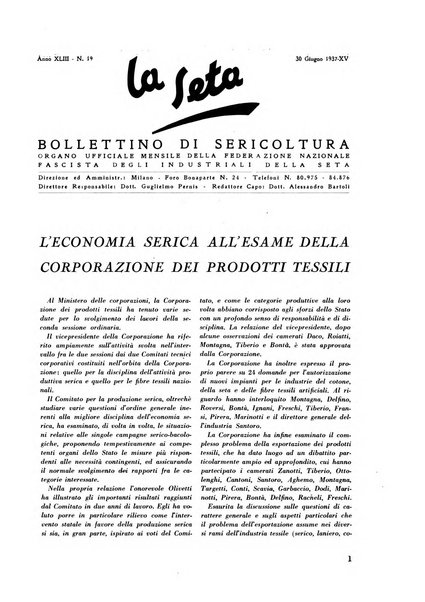 La seta bollettino di sericoltura