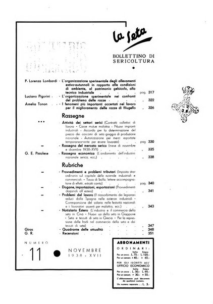 La seta bollettino di sericoltura