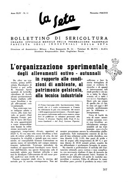 La seta bollettino di sericoltura