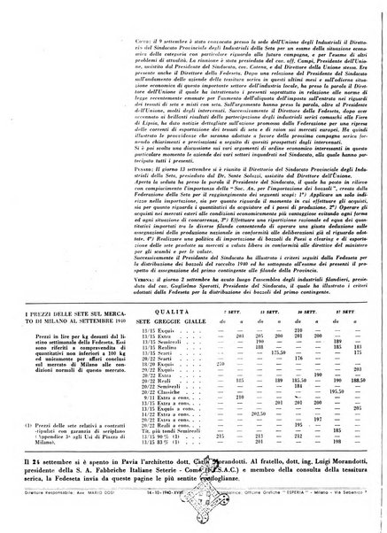 La seta bollettino di sericoltura