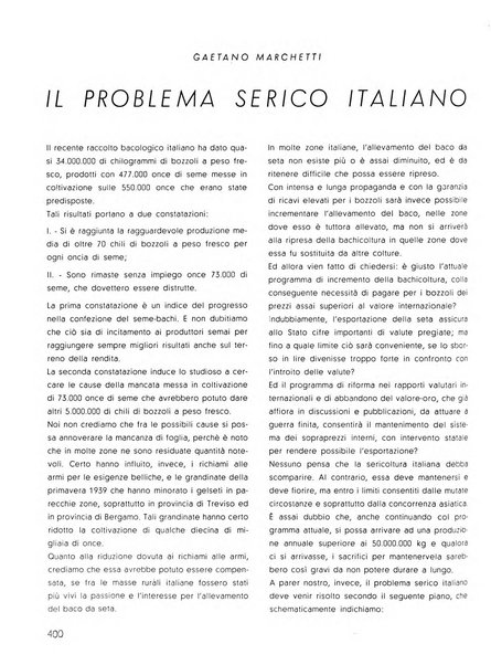 La seta bollettino di sericoltura