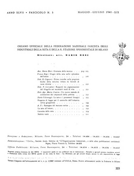 La seta bollettino di sericoltura