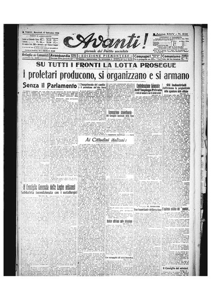 Avanti! : giornale del Partito socialista