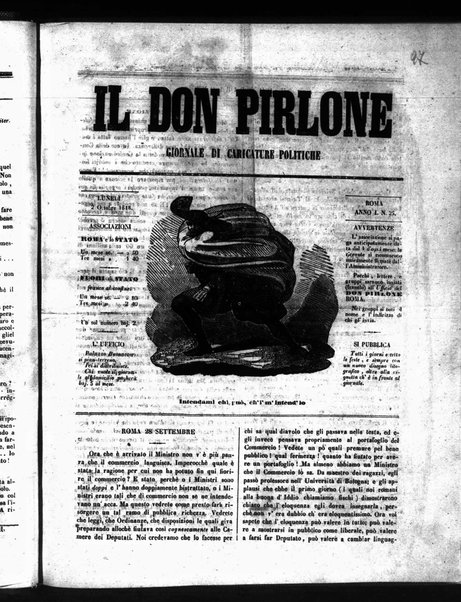 Il don Pirlone : giornale di caricature politiche