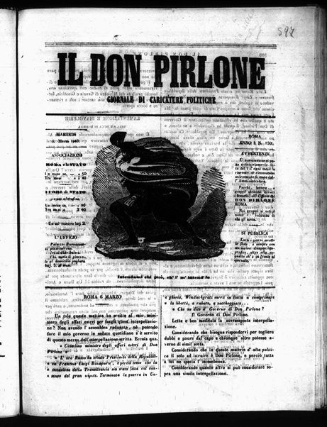 Il don Pirlone : giornale di caricature politiche