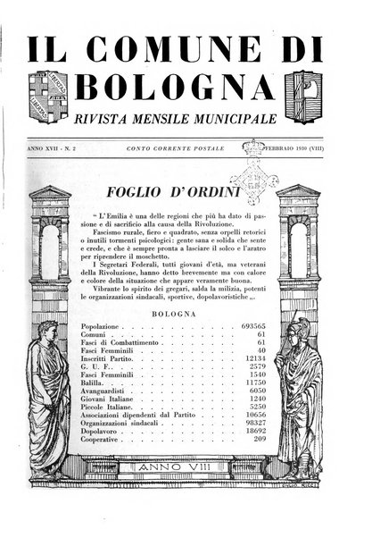 Il comune di Bologna rassegna mensile di cronaca amministrativa e di statistica