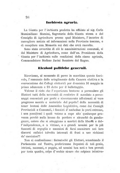 L'agricoltore periodico mensile del Comizio agrario lucchese