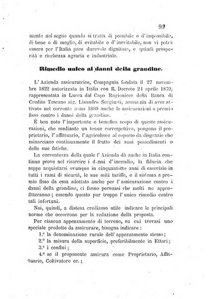 L'agricoltore periodico mensile del Comizio agrario lucchese