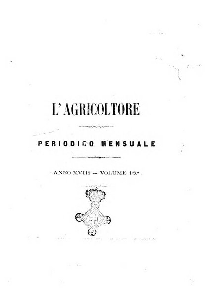 L'agricoltore periodico mensile del Comizio agrario lucchese