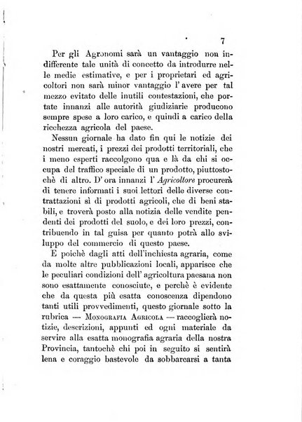 L'agricoltore periodico mensile del Comizio agrario lucchese