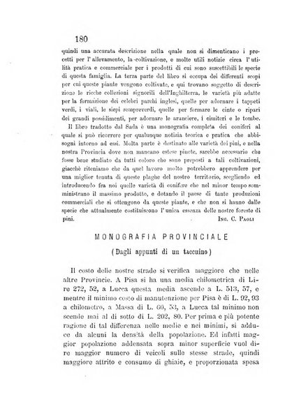 L'agricoltore periodico mensile del Comizio agrario lucchese