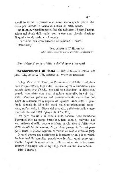 L'agricoltore periodico mensile del Comizio agrario lucchese