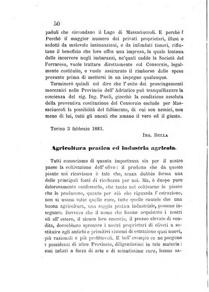 L'agricoltore periodico mensile del Comizio agrario lucchese