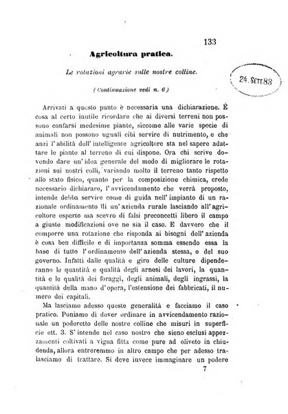 L'agricoltore periodico mensile del Comizio agrario lucchese