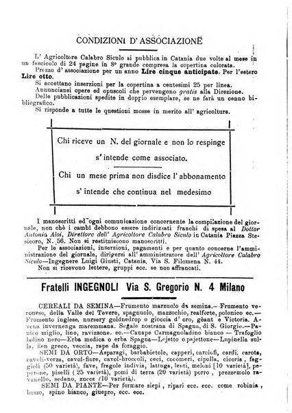 L'agricoltore calabro siculo giornale di agricoltura pratica