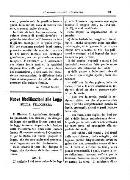 L'agricoltore calabro siculo giornale di agricoltura pratica