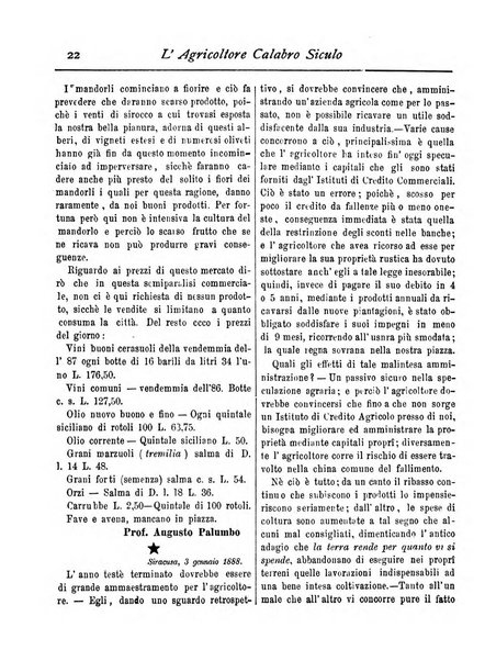 L'agricoltore calabro siculo giornale di agricoltura pratica