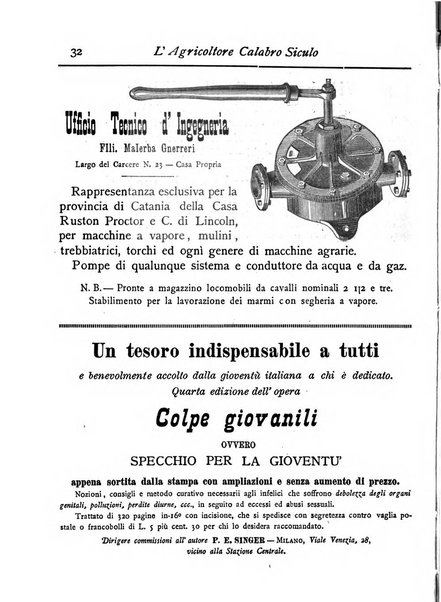 L'agricoltore calabro siculo giornale di agricoltura pratica