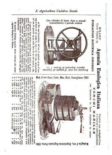 L'agricoltore calabro siculo giornale di agricoltura pratica