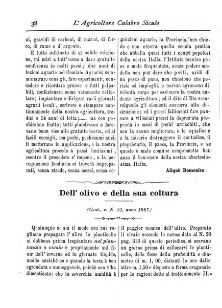 L'agricoltore calabro siculo giornale di agricoltura pratica