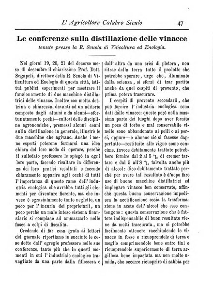 L'agricoltore calabro siculo giornale di agricoltura pratica