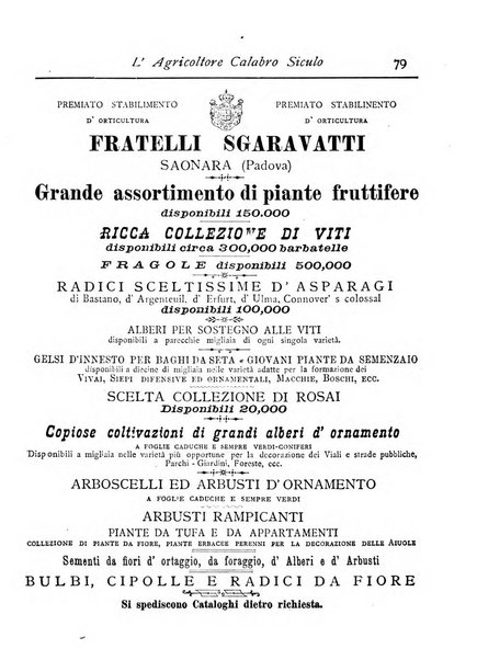 L'agricoltore calabro siculo giornale di agricoltura pratica