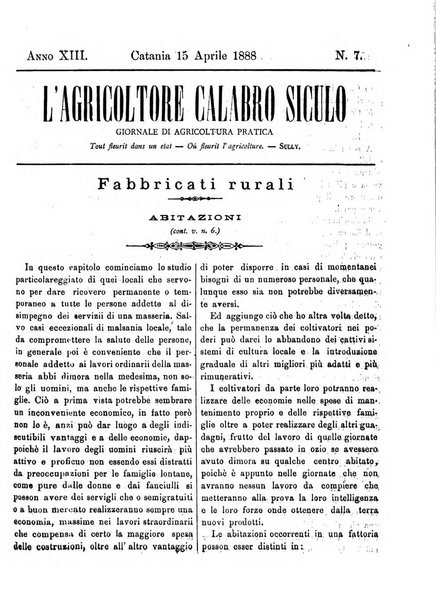 L'agricoltore calabro siculo giornale di agricoltura pratica