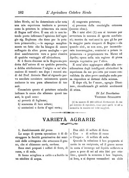 L'agricoltore calabro siculo giornale di agricoltura pratica