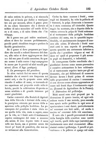 L'agricoltore calabro siculo giornale di agricoltura pratica