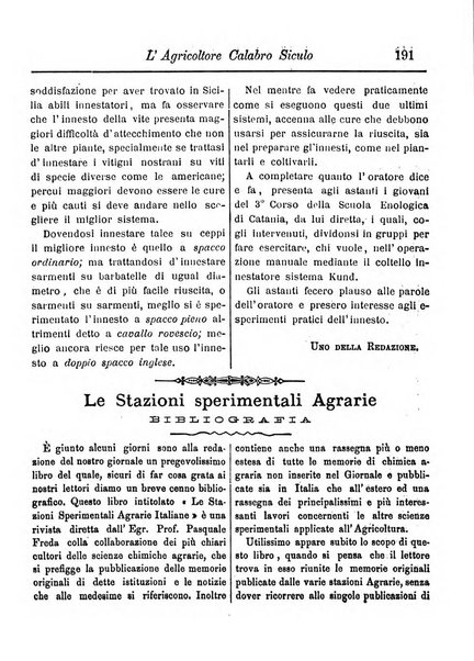 L'agricoltore calabro siculo giornale di agricoltura pratica