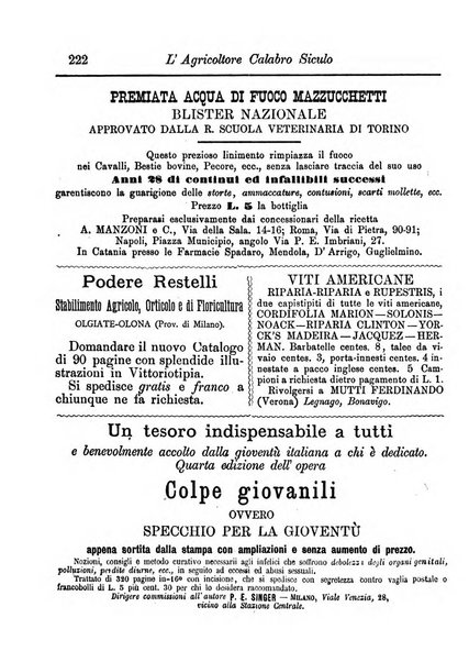 L'agricoltore calabro siculo giornale di agricoltura pratica