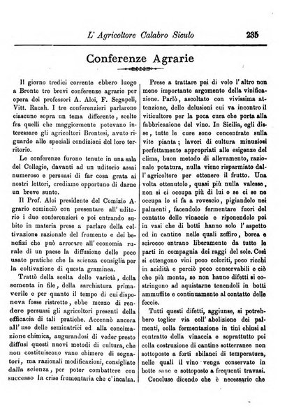 L'agricoltore calabro siculo giornale di agricoltura pratica