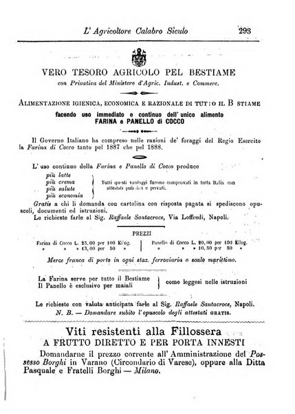 L'agricoltore calabro siculo giornale di agricoltura pratica